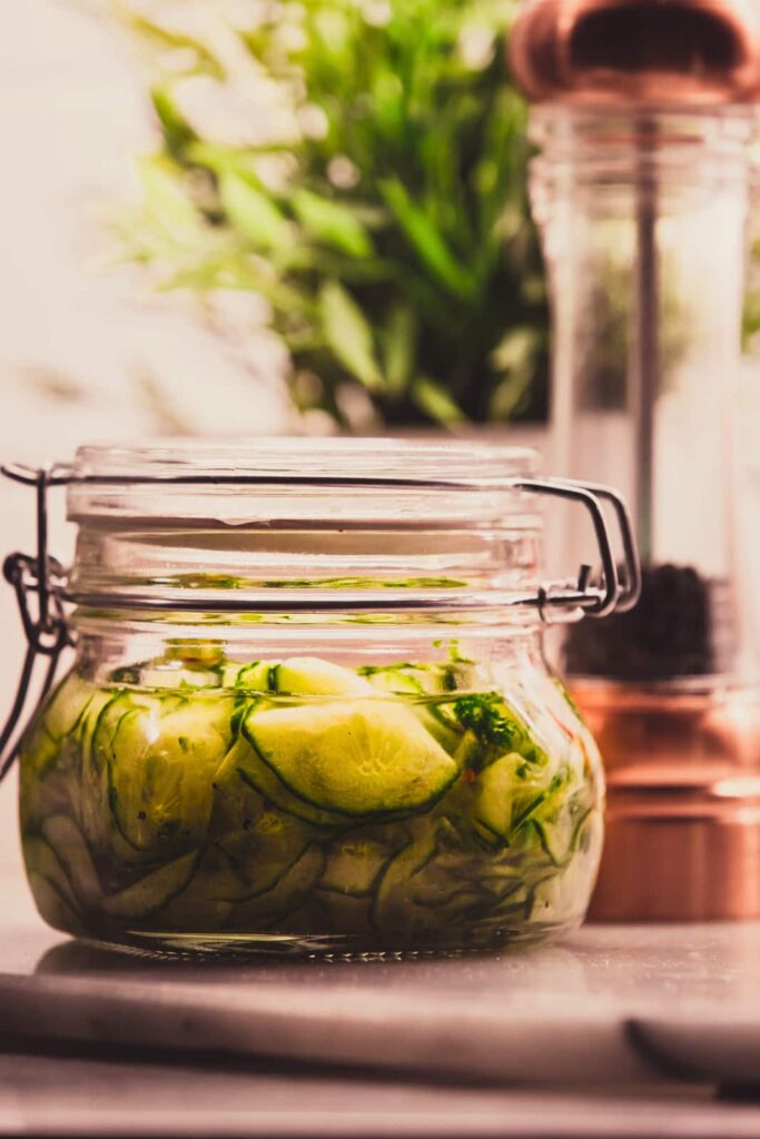 marinated cucumbers