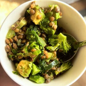 vegan chopped salad in a bowl